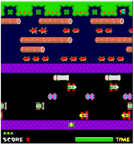 ウェブで遊べるFroggerゲーム